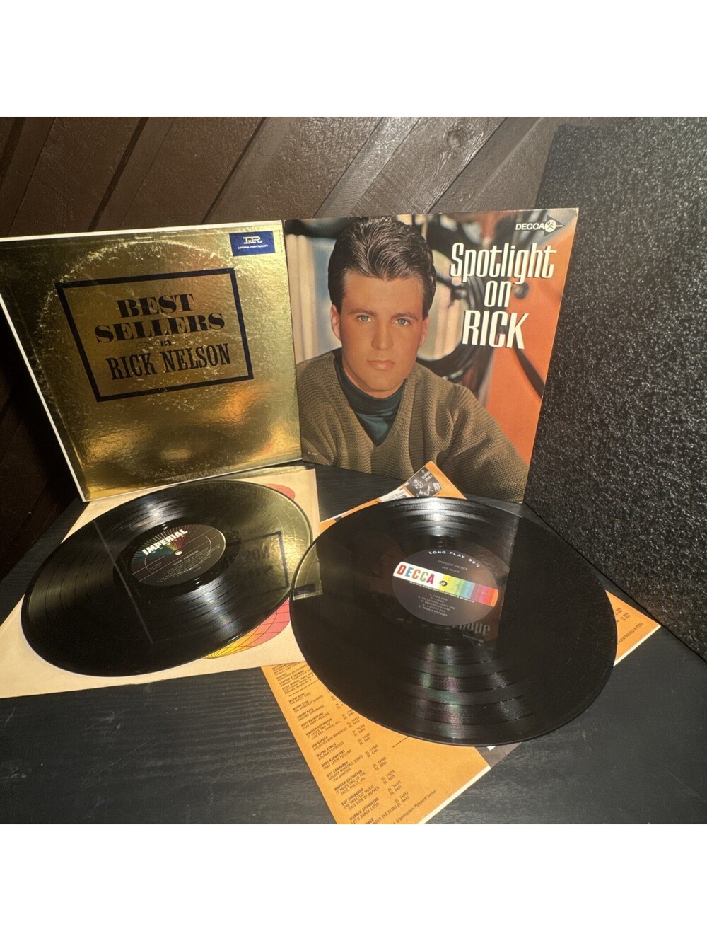 Lot of 2 VTG Rick Nelson Vinyl LP Records Best Sellers Imperial Spotlight Decca